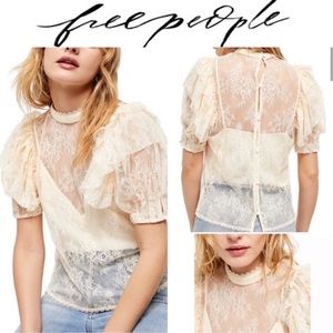 Free People eggnog blouse